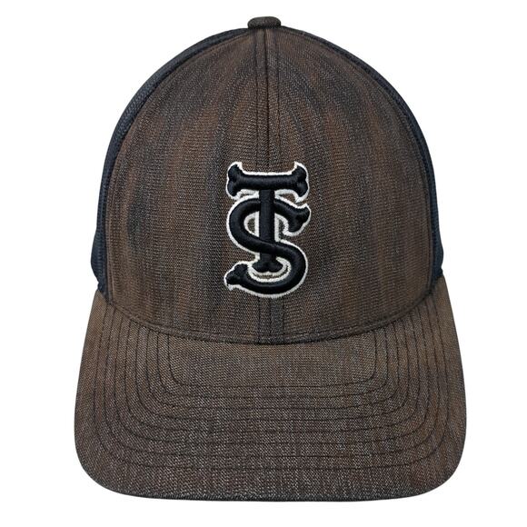 TS Snapback Mesh Back Trucker Hat Black One Size Pacific Headwear - Picture 1 of 10